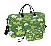 Feuilles De TrèFle Vert Lumineux Sac de Sport de Natation avec Sac de Rangement Maquillagede pour Voyage Femmes Filles