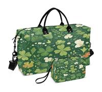 Feuilles De TrèFle Vert Naturel Sac de Sport de Natation avec Sac de Rangement Maquillagede pour Voyage Femmes Filles