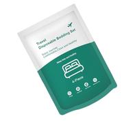 Feuilles de voyage à l'hôtel - Ensemble de housses de literie légère douce | Housse de couette de 4 pièces, feuille de taie d'oreiller portable pour lits spa, salon d'invité, confort de viagg