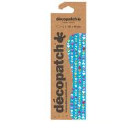 Feuilles Décopatch - DECOPATCH - Coeurs bleu - 3 feuilles - Papier fin - Facile d'utilisation