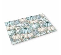 Feuilles D'Eucalyptus Citrouille Verte Paillasson Antidérapant Tapis De Porte Drainage Paillasson Exterieur pour Porte D'Entrée Maison Couloir 40 X 60Cm