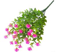 Feuilles d'eucalyptus en plastique pour tige de 36 cm, décoration | Motif fleur de thé réaliste, pétales détaillés, nuances violettes ou blanches vives, hauteur de 36 cm, décoration d'intérieur