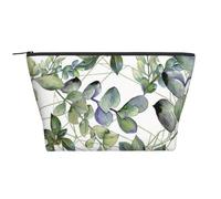 Feuilles d'eucalyptus Vertes imprimées, Trousse de Toilette Trousse de Maquillage Sac à cosmétiques Trousse de Toilette de Voyage Portable