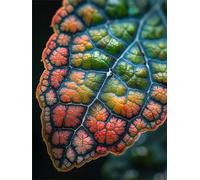 Feuilles Diamond Painting Adulte, Paysage Diamond Painting, DIY Round Rhinestone Crystal Point de Croix complet kit, 5D Mosaic Art Kit Pour Enfant et débutants, Murale Décoration Maison 35x45cm 0U-95