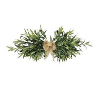 Feuilles d'olive Garland - 23,62 ”Couronne de faux décors pour mur, porche et style maison toute l'année | Anneau de feuille verte pour l'entrée de la ferme, décor d'hiver d'automne du printemps, port