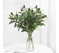 Feuilles D'olivier Artificielles,Branche D'arbre,Plante Verte Avec Fruits Pour La Maison,Décoration De Vase De Jardin,Bouquet De Mariage,Injflowers,1 Pièce,3 Pièces - Type Olive Branch-1pcs