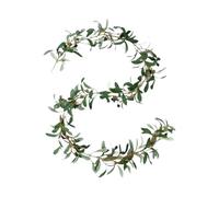Feuilles d'olivier décoratives 2026 faciles à utiliser pour améliorer instantanément la qualité adaptée à diverses occasions ajoutant facilement une touche de nature. (Vert, 180 cm) pour Noël