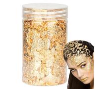 Feuilles dorées pour travaux manuels, écailles dorées pour résine, Feuilles métalliques Imitation dorées Artisanales Brillantes | Feuille de Feuille d'or Multi-usages de 10 g pour