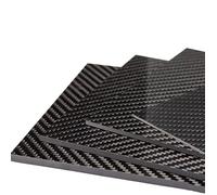 Feuilles en fibre de carbone Le panneau de plaque carbone mat brillant uni 0,2 à 10 mm couvre le fibre pour le Bricolage(100x100x0.9mm)