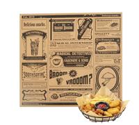 Feuilles en papier de charcuterie, doublures de panier alimentaire en papier ciré à séchage enveloppants, résistants à la graisse, feuilles d'emballage jetables pour sandwichs de pain