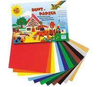 Feuilles lissé gommé - FOLIA - 23x25cm - Pochette de 12 - Multicolore - Pour enfants