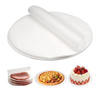 Feuilles Papier Cuisson Burger Rond 150 Pièces, 26 cm Papier Sulfurisé Rond, Papier Sulfurisé Papier à Pâtisserie Rond, Hamburger Papier, Doublures en Papier Parchemin pour La Cuisson, Gril, Pizza