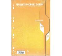 Feuilles perforées A4 - Non spécifié - 80 feuilles - 120g - Blanches - Dessins