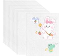 Feuilles Plastique Fou A4 à Dessiner 25 Film de Plastique Magique 0,2 mm Transparent Mat Imprimable Papier à Cuire au Four pour Bijoux Pendentifs Activités Manuelles Enfants & DIY Créatif