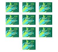 Feuilles quotidiennes sous les yeux, algues, aloès, thé vert | Sachets de routine oculaire, paquet de 10, préparation le repos, stockage portable, sensation de calme