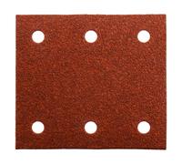10 FEUILLES RECTANGULAIRES MAKITA ABRASIVES 114X102 MM GRAIN 60 - 3 + 3 TROUS - AUTO-AGRIPPANT-P330870-60