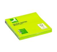 Feuilles repositionnables Q-Connect 70 g/m² vert néon 76 x 76 mm 6 blocs de 80 ff - KF10515