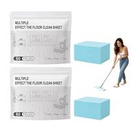 Feuilles, tablettes et pastilles nettoyantes multi-surfaces à effet multiple, puissant dégraissant, séchage rapide, sans rinçage, formule douce pour parquets, sols stratifiés et carrelages. (2SET)