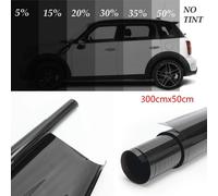 Feuilles Teintées Noires Pour Vitres De Voiture,Rouleau De Film Autocollant,Protection Uv Solaire D'été,300x50cm - Type 25 Percent Clear #T