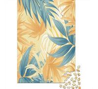 Feuilles Tropicales Puzzle 1000 Pièces Papier pour Adultes Style Forêt Jeu de Puzzle 1000 Pièces Détente Décoration Cadeau 52x38cm/1000pcs