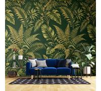 Feuilles Tropicales Vintage Papier Peint 3D Poster Mural Pour Salon 200 Cm X 140 Cm (L X H), Papier Peint Intissé, Affiche Murale Panoramique 3D, Décoration Intérieure - Ne Pas Coller, Feuilles T
