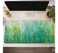 Feuilles Vert Tapis de Souris de Jeu, 70 x 30cm XXL Tapis Souris Gaming Grand, Antidérapant Étanche, iExtended Long Clavier Mouse Pad XXL, Accessoire Bureau, pour Gamer, Ordinateur, PC PjY3285 O-N