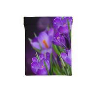 Feuilles Vertes et Fleurs Violettes imprimées, Sac de Rangement pour Femmes, Portefeuille supérieur à Presser, Petit Porte-Monnaie, Pochette de Changement