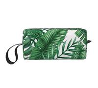 Feuilles Vertes imprimées, Trousse de Maquillage Trousse à cosmétiques Trousse de Toilette de Voyage Portable Pochette de Maquillage