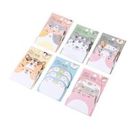 Feuillets Autocollants Notes Adhésives en Forme Animaux Lot de 6 Blocs-notes Autocollants Sticky Notes Memo Mini Notes de Dessin Animé Mini Bloc Notes pour Maison Bureau Et Cadeaux Elèves