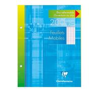 Clairefontaine Feuillets mobiles perforés 1351C – 17×22 cm, 200 f. grands carreaux, papier 90 g