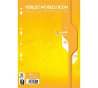 Feuillets mobiles dessin scolaire sous film 7000 A4 80 pages perforées uni 120g