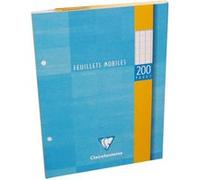 Clairefontaine Étui feuillets mobiles 1352C – 17x22 cm, 200 p., petits carreaux, papier blanc 90 g