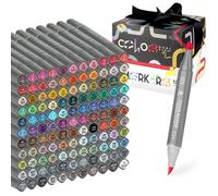 Feutre à alcool -121 Couleurs Marqueurs à pinceau et Ciseau,Feutres à Alcool Pour professional dessin, Croquis, Manga, Coloriage