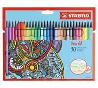 Feutre à dessin - STABILO Pen 68 - Étui carton x 30 feutres pointe moyenne - Col