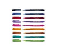 Faber-Castell 155437 - Fineliner Broadpen 1554, largeur de trait 0,8 mm, indélébile, magenta, 1 pièce