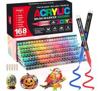 Feutre Acrylique 168 Couleur Stylos Acrylique Pointe Pinceau[MM205]