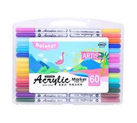 Feutre Acrylique 60Couleurs Feutre Peinture Marqueur Acrylique Stylo Peintures Permanent Imperméables pour Pierre Bois Plastique
