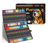 Feutre acrylique - AJOOVA - 168 Couleurs Utilisable sur de nombreuses surfaces Pouvoir couvrant élevé Ne se décolore pas facilement