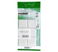 Feutre adhésif - Feutre Autocollant de 30 x 30 mm, sous Blister de 6 pièces, Couleur Blanche, idéal pour l'artisanat et la Protection des Surfaces.