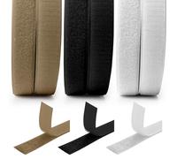 Feutre Adhésif Fort de 20 mm et 30 mm par Mètre Linéaire en Différentes Couleurs, Adhésif Stretch ou à Coudre, Bande Scratch Biadhésive pour Tissus et Moustiquaires (NOIR)