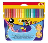 Feutre bic kids visacolor xl coloriage encre lavable corps large pointe extra-large bloquée couleur rouge