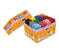 Feutre bic kids visacolor xl coloriage pointe extra-large bloquée couleurs vives coffret scolaire 144 unités