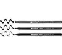 Feutre Calligraphie - Noir - 3 Stylos - Pointe Calligraphique 2 - 5 Mm - Feutre Pour Papier, Bois, Terre Cuite, Toile - Pour Débutants, Lettrage, Bullet Journals, Cartes De V?ux, Agendas