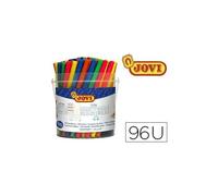 Feutre Coloriage Jovi Lavable Capuchon Sécurité Ventilé Pointe Solide 3mm 2 Formats Fine/Maxi 12 Couleurs Pot 96 Unités
