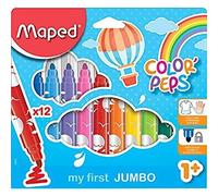 Feutre coloriage maped color'peps maxi triangulaire encore ultra-lavable pointe bloquée large pochette 12 unités