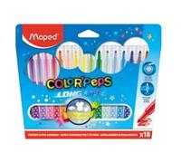 Feutre coloriage maped color'peps triangulaire encre ultra-lavable capuchon ventilé pointe bloquée pochette 18 unités