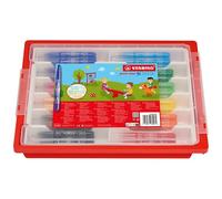 Feutre coloriage stabilo power max encre lavable corps large pointe large bloquée pochette 96 unités