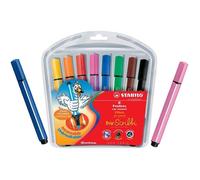 Feutre coloriage - STABILO - Trio Scribbi - 8 pièces - Pointe large - 12 coloris - Indestructible