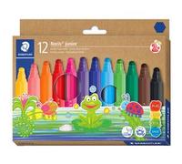Feutre coloriage staedtler noris junior 329 hexagonal pointe large coloris assortis etui carton 6 unites