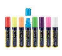 Feutre craie à encre liquide coloré lot de 8 large 7 15mm Nib pochette Blanc, Rouge, bleu, jaune, vert, rose, orange, violet Securit 5